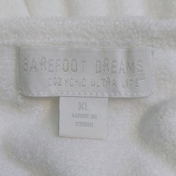 Barefoot Dreams Cozychic Ultra Lite Knit V Neck Sweater Women's XL White Tunic - Picture 8 of 12